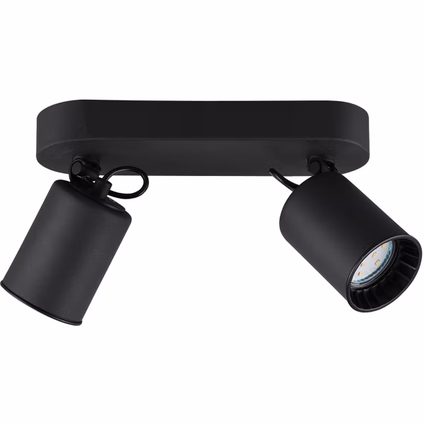 HLW LED LED Ceiling Spotlight - Trion Pirlo - GU10 Fitting - 2-light - Rectangular - Matte Black - Aluminum HLW LED LED Ceiling Spotlight - Trion Pirlo - GU10 Fitting - 2-light - Rectangular - Matte Black - Aluminum