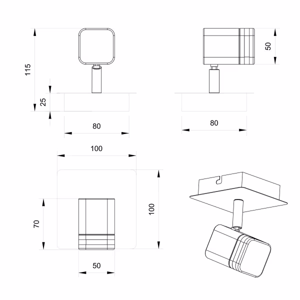 HLW LED LED Wall Spotlight - Wall Lighting - Trion Ribon - 4W - Warm White 3000K - 1-light - Round - Matte Nickel - Aluminum HLW LED LED Wall Spotlight - Wall Lighting - Trion Ribon - 4W - Warm White 3000K - 1-light - Round - Matte Nickel - Aluminum