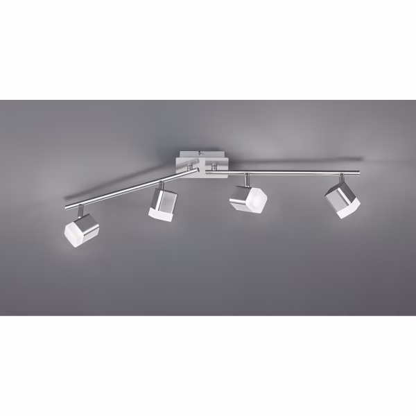 HLW LED LED Ceiling Spotlight - Trion Ribon - 16W - Warm White 3000K - 4-light - Rectangular - Matte Nickel - Aluminum HLW LED LED Ceiling Spotlight - Trion Ribon - 16W - Warm White 3000K - 4-light - Rectangular - Matte Nickel - Aluminum
