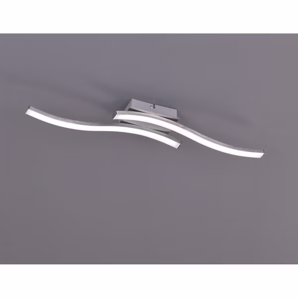 HLW LED LED Ceiling Light - Ceiling Lighting - Trion Ritonu - 10W - Warm White 3000K - Rectangular - Matte Nickel - Aluminum