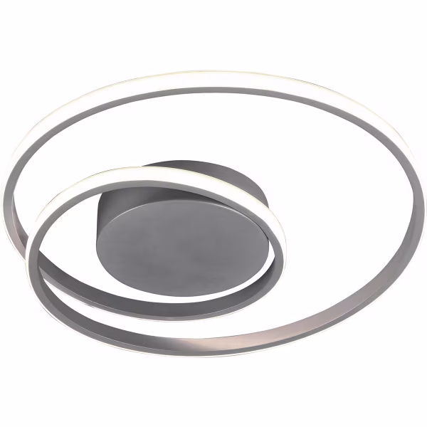 HLW LED LED Plafondlamp - Trion Zobun - 22W - Warm Wit 3000K - Dimbaar - Rond - Mat Titaan - Aluminium HLW LED LED Plafondlamp - Trion Zobun - 22W - Warm Wit 3000K - Dimbaar - Rond - Mat Titaan - Aluminium