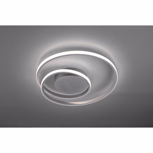 HLW LED LED Plafondlamp - Trion Zobun - 22W - Warm Wit 3000K - Dimbaar - Rond - Mat Titaan - Aluminium HLW LED LED Plafondlamp - Trion Zobun - 22W - Warm Wit 3000K - Dimbaar - Rond - Mat Titaan - Aluminium