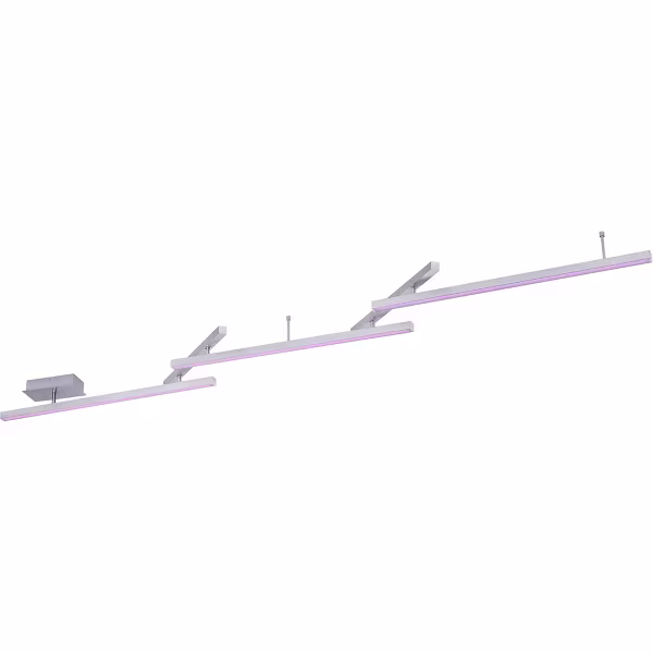 HLW LED LED Plafondlamp WiZ - Smart LED - Trion Melon - 23W - Aanpasbare Kleur - Dimbaar - Afstandsbediening - Rechthoek - Mat Nikkel - Aluminium HLW LED LED Plafondlamp WiZ - Smart LED - Trion Melon - 23W - Aanpasbare Kleur - Dimbaar - Afstandsbediening - Rechthoek - Mat Nikkel - Aluminium