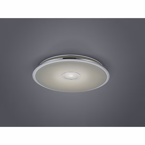HLW LED LED Plafondlamp - Trion Osirina - 100W - Aanpasbare Kleur - Dimbaar - Afstandsbediening - Rond - Glans Chroom - Kunststof HLW LED LED Plafondlamp - Trion Osirina - 100W - Aanpasbare Kleur - Dimbaar - Afstandsbediening - Rond - Glans Chroom - Kunststof