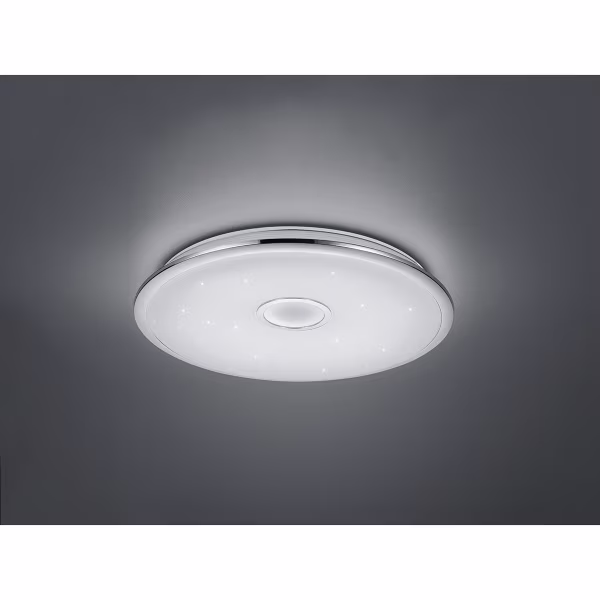 HLW LED LED Plafondlamp - Trion Osirina - 100W - Aanpasbare Kleur - Dimbaar - Afstandsbediening - Rond - Glans Chroom - Kunststof HLW LED LED Plafondlamp - Trion Osirina - 100W - Aanpasbare Kleur - Dimbaar - Afstandsbediening - Rond - Glans Chroom - Kunststof