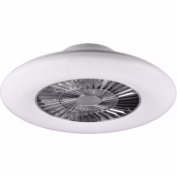HLW LED LED Ceiling Light with Fan - Ceiling Fan - Trion Vison - 40W - Adjustable Color - Remote Control - Dimmable - Round - Matte Chrome - Plastic HLW LED LED Ceiling Light with Fan - Ceiling Fan - Trion Vison - 40W - Adjustable Color - Remote Control - Dimmable - Round - Matte Chrome - Plastic