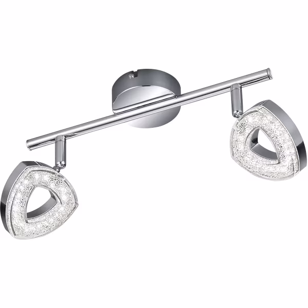 HLW LED LED Ceiling Spotlight - Trion Turon - 8W - Warm White 3000K - 2-light - Rectangular - Matte Chrome - Aluminum HLW LED LED Ceiling Spotlight - Trion Turon - 8W - Warm White 3000K - 2-light - Rectangular - Matte Chrome - Aluminum