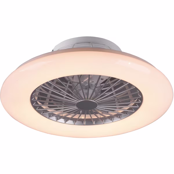 HLW LED LED Plafondlamp met Ventilator - Plafondventilator - Trion Romina - 30W - Aanpasbare Kleur - Afstandsbediening - Dimbaar - Rond - Mat Titaan - Kunststof HLW LED LED Plafondlamp met Ventilator - Plafondventilator - Trion Romina - 30W - Aanpasbare Kleur - Afstandsbediening - Dimbaar - Rond - Mat Titaan - Kunststof