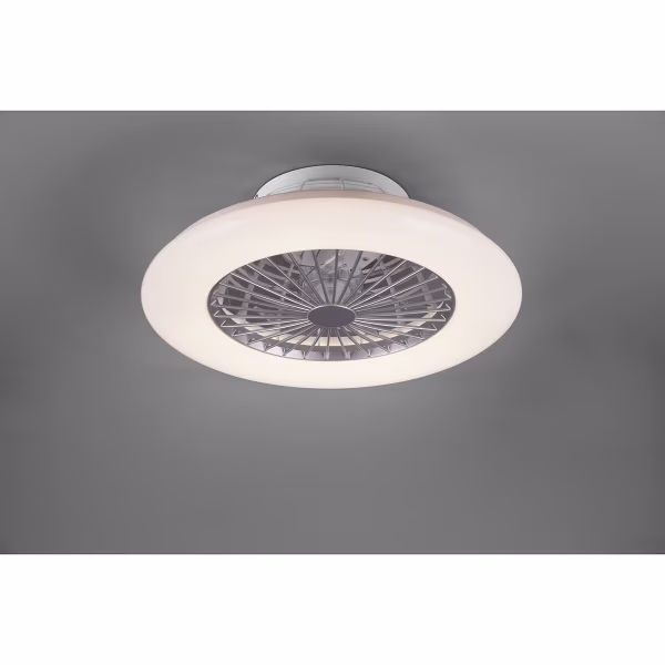 HLW LED LED Plafondlamp met Ventilator - Plafondventilator - Trion Romina - 30W - Aanpasbare Kleur - Afstandsbediening - Dimbaar - Rond - Mat Titaan - Kunststof HLW LED LED Plafondlamp met Ventilator - Plafondventilator - Trion Romina - 30W - Aanpasbare Kleur - Afstandsbediening - Dimbaar - Rond - Mat Titaan - Kunststof