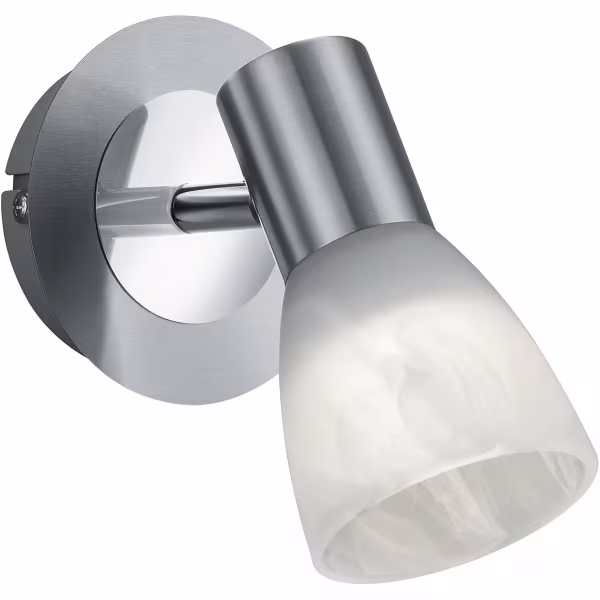 HLW LED LED Wandspot - Trion Levino - E14 Fitting - Warm Wit 3000K - Rond - Mat Nikkel - Aluminium HLW LED LED Wandspot - Trion Levino - E14 Fitting - Warm Wit 3000K - Rond - Mat Nikkel - Aluminium
