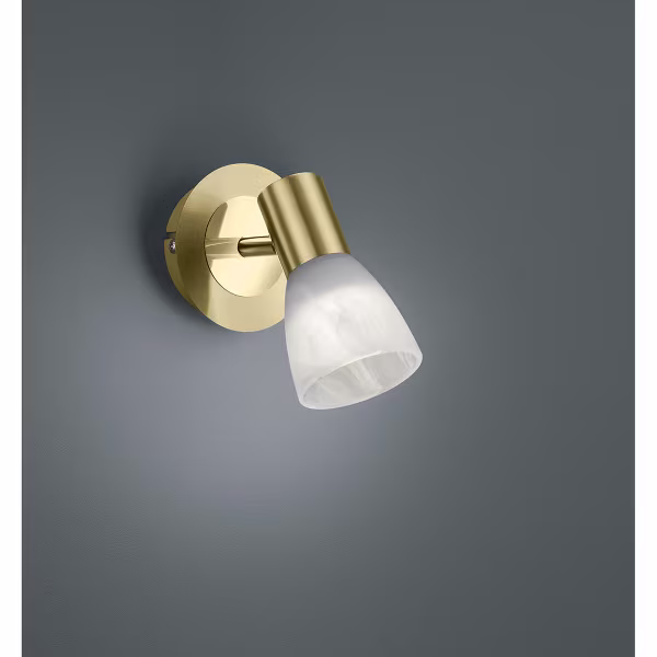 HLW LED LED Wall Spotlight - Trion Levino - E14 Fitting - Warm White 3000K - Round - Matte Gold - Aluminum HLW LED LED Wall Spotlight - Trion Levino - E14 Fitting - Warm White 3000K - Round - Matte Gold - Aluminum