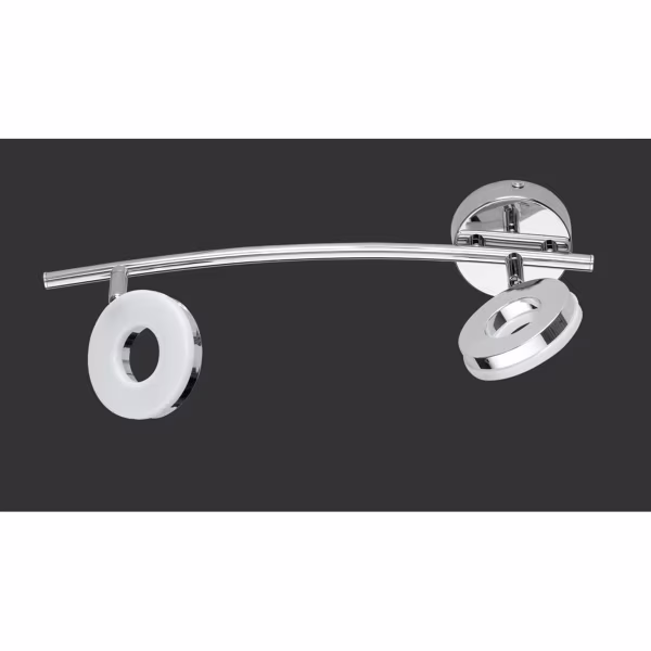 HLW LED LED Plafondspot - Trion Renny - 8W - Warm Wit 3000K - 2-lichts - Rechthoek - Glans Chroom - Aluminium HLW LED LED Plafondspot - Trion Renny - 8W - Warm Wit 3000K - 2-lichts - Rechthoek - Glans Chroom - Aluminium