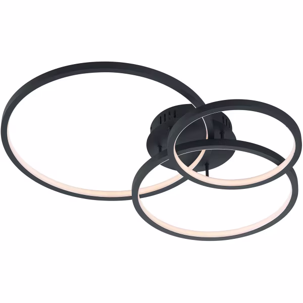 HLW LED LED Plafondlamp WiZ - Smart LED - Plafondverlichting - Trion Noraan - 36W - Aanpasbare Kleur - Afstandsbediening - Dimbaar - Rond - Mat Antraciet - Aluminium HLW LED LED Plafondlamp WiZ - Smart LED - Plafondverlichting - Trion Noraan - 36W - Aanpasbare Kleur - Afstandsbediening - Dimbaar - Rond - Mat Antraciet - Aluminium