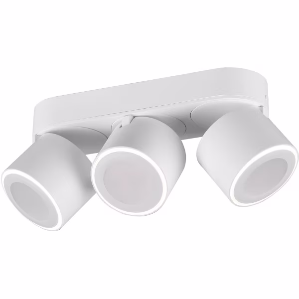 HLW LED LED Plafondspot - Trion Tarus - 12W - Warm Wit 3000K - 3-lichts - Rond - Mat Wit - Aluminium HLW LED LED Plafondspot - Trion Tarus - 12W - Warm Wit 3000K - 3-lichts - Rond - Mat Wit - Aluminium