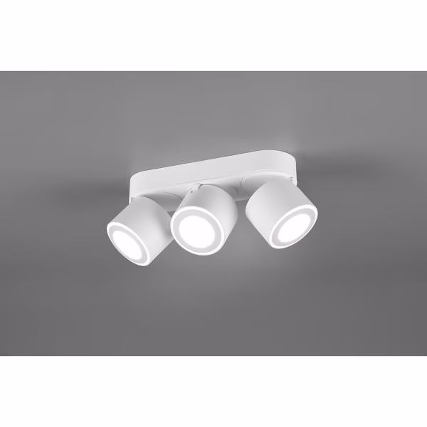 HLW LED LED Plafondspot - Trion Tarus - 12W - Warm Wit 3000K - 3-lichts - Rond - Mat Wit - Aluminium HLW LED LED Plafondspot - Trion Tarus - 12W - Warm Wit 3000K - 3-lichts - Rond - Mat Wit - Aluminium