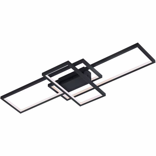 HLW LED LED Plafondlamp WiZ - Smart LED - Plafondverlichting - Trion Tiagi - 36W - Aanpasbare Kleur - RGBW - Afstandsbediening - Dimbaar - Rechthoek - Mat Antraciet - Aluminium HLW LED LED Plafondlamp WiZ - Smart LED - Plafondverlichting - Trion Tiagi - 36W - Aanpasbare Kleur - RGBW - Afstandsbediening - Dimbaar - Rechthoek - Mat Antraciet - Aluminium