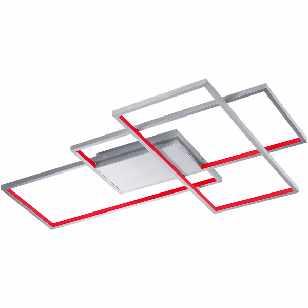 HLW LED LED Plafondlamp WiZ - Smart LED - Plafondverlichting - Trion Tiagi - 40W - Aanpasbare Kleur - RGBW - Afstandsbediening - Dimbaar - Rechthoek - Mat Nikkel - Aluminium HLW LED LED Plafondlamp WiZ - Smart LED - Plafondverlichting - Trion Tiagi - 40W - Aanpasbare Kleur - RGBW - Afstandsbediening - Dimbaar - Rechthoek - Mat Nikkel - Aluminium