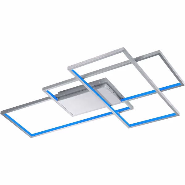 HLW LED LED Plafondlamp WiZ - Smart LED - Plafondverlichting - Trion Tiagi - 40W - Aanpasbare Kleur - RGBW - Afstandsbediening - Dimbaar - Rechthoek - Mat Nikkel - Aluminium HLW LED LED Plafondlamp WiZ - Smart LED - Plafondverlichting - Trion Tiagi - 40W - Aanpasbare Kleur - RGBW - Afstandsbediening - Dimbaar - Rechthoek - Mat Nikkel - Aluminium