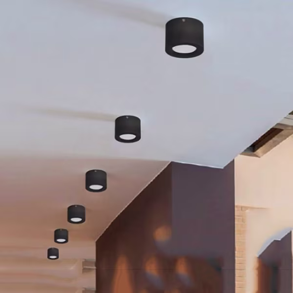 HLW LED LED Downlight 6 Pack - Opbouw Rond Hoog 10W - Natuurlijk Wit 4200K - Mat Zwart Aluminium - Ø140mm HLW LED LED Downlight 6 Pack - Opbouw Rond Hoog 10W - Natuurlijk Wit 4200K - Mat Zwart Aluminium - Ø140mm