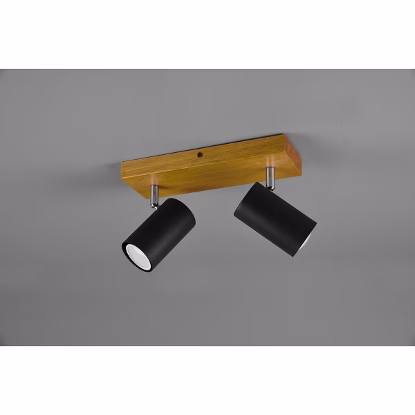 HLW LED LED Ceiling Spotlight - Trion Milona - GU10 Fitting - 2-light - Round - Matte Black - Aluminum HLW LED LED Ceiling Spotlight - Trion Milona - GU10 Fitting - 2-light - Round - Matte Black - Aluminum