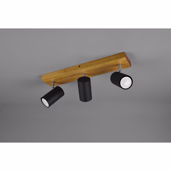 HLW LED LED Plafondspot - Trion Milona - GU10 Fitting - 3-lichts - Rond - Mat Zwart - Aluminium HLW LED LED Plafondspot - Trion Milona - GU10 Fitting - 3-lichts - Rond - Mat Zwart - Aluminium