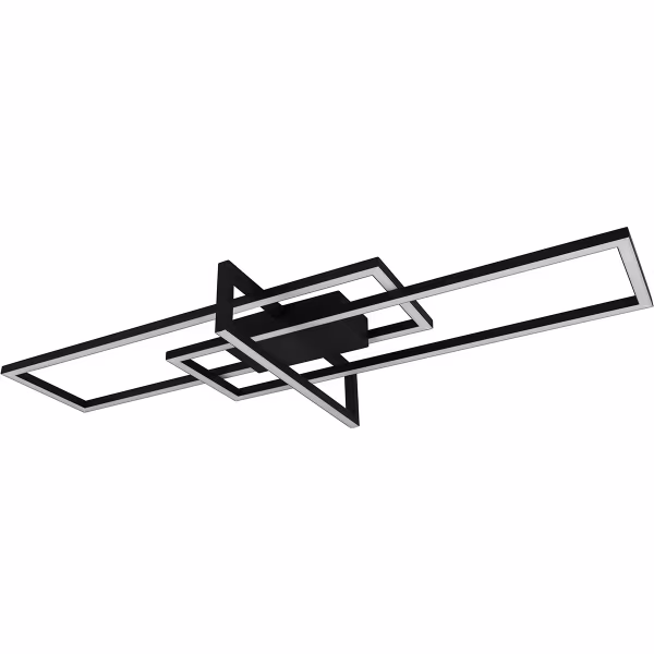 HLW LED LED Ceiling Lamp - Ceiling Lighting - Trion Salana - 34W - Warm White 3000K - Dimmable - Rectangle - Matte Black - Aluminum HLW LED LED Ceiling Lamp - Ceiling Lighting - Trion Salana - 34W - Warm White 3000K - Dimmable - Rectangle - Matte Black - Aluminum