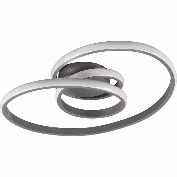 HLW LED LED Plafondlamp - Plafondverlichting - Trion Sonso - 18.5W - Warm Wit 3000K - Dimbaar - Rond - Mat Nikkel - Aluminium HLW LED LED Plafondlamp - Plafondverlichting - Trion Sonso - 18.5W - Warm Wit 3000K - Dimbaar - Rond - Mat Nikkel - Aluminium