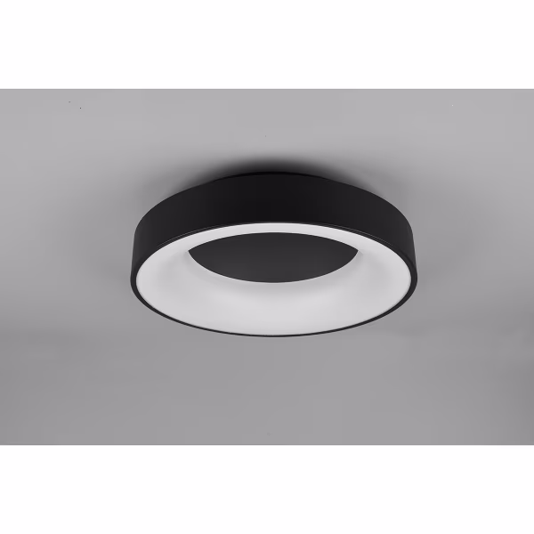 HLW LED LED Plafondlamp - Plafondverlichting - Trion Gurano - 27W - Warm Wit 3000K - Dimbaar - Rond - Mat Zwart - Aluminium HLW LED LED Plafondlamp - Plafondverlichting - Trion Gurano - 27W - Warm Wit 3000K - Dimbaar - Rond - Mat Zwart - Aluminium