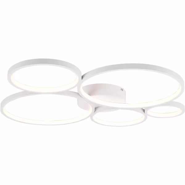 HLW LED LED Plafondlamp - Trion Rondy - 49W - Warm Wit 3000K - Dimbaar - Rond - Mat Wit - Aluminium HLW LED LED Plafondlamp - Trion Rondy - 49W - Warm Wit 3000K - Dimbaar - Rond - Mat Wit - Aluminium