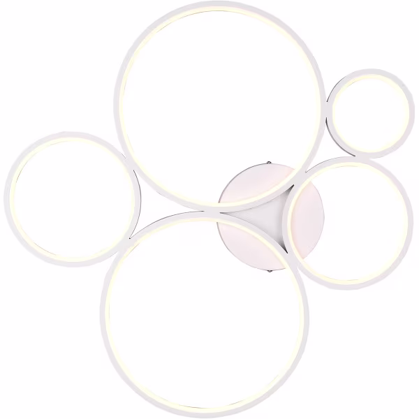 HLW LED LED Plafondlamp - Trion Rondy - 49W - Warm Wit 3000K - Dimbaar - Rond - Mat Wit - Aluminium HLW LED LED Plafondlamp - Trion Rondy - 49W - Warm Wit 3000K - Dimbaar - Rond - Mat Wit - Aluminium