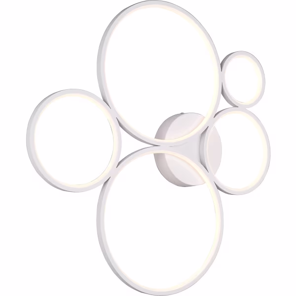 HLW LED LED Plafondlamp - Trion Rondy - 49W - Warm Wit 3000K - Dimbaar - Rond - Mat Wit - Aluminium HLW LED LED Plafondlamp - Trion Rondy - 49W - Warm Wit 3000K - Dimbaar - Rond - Mat Wit - Aluminium