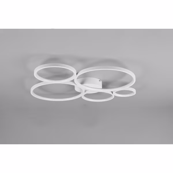 HLW LED LED Plafondlamp - Trion Rondy - 49W - Warm Wit 3000K - Dimbaar - Rond - Mat Wit - Aluminium HLW LED LED Plafondlamp - Trion Rondy - 49W - Warm Wit 3000K - Dimbaar - Rond - Mat Wit - Aluminium