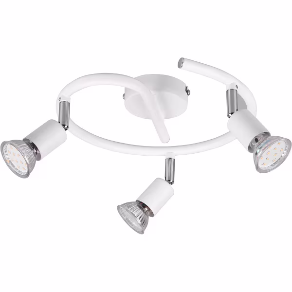 HLW LED LED Plafondspot - Trion Pamo - GU10 Fitting - 3-lichts - Rond - Mat Wit - Aluminium HLW LED LED Plafondspot - Trion Pamo - GU10 Fitting - 3-lichts - Rond - Mat Wit - Aluminium