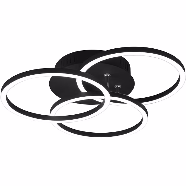 HLW LED LED Ceiling Lamp - Ceiling Lighting - Trion Corcol - 27W - Adjustable Color - Round - Matte Black - Aluminum HLW LED LED Ceiling Lamp - Ceiling Lighting - Trion Corcol - 27W - Adjustable Color - Round - Matte Black - Aluminum