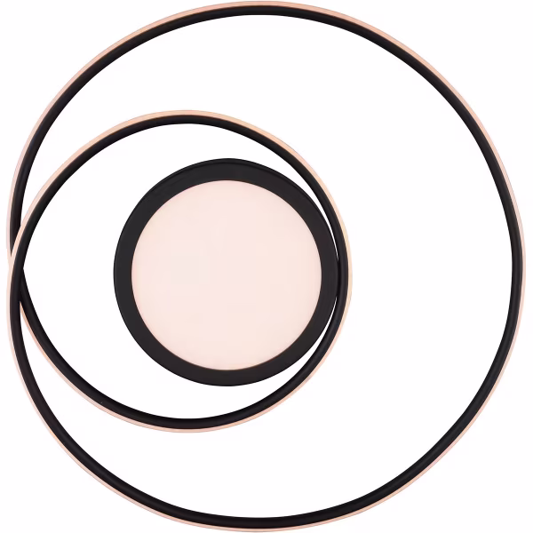 HLW LED LED Plafondlamp - Plafondverlichting - Trion Yivon - 56W - Aanpasbare Kleur - Afstandsbediening - Dimbaar - Rond - Mat Zwart - Aluminium HLW LED LED Plafondlamp - Plafondverlichting - Trion Yivon - 56W - Aanpasbare Kleur - Afstandsbediening - Dimbaar - Rond - Mat Zwart - Aluminium