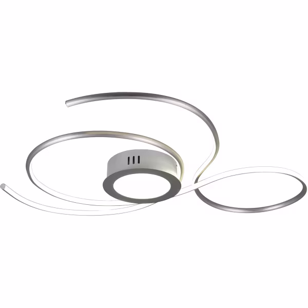 HLW LED LED Plafondlamp - Plafondverlichting - Trion Jivino - 48W - Aanpasbare Kleur - Dimbaar - Rond - Mat Nikkel - Aluminium HLW LED LED Plafondlamp - Plafondverlichting - Trion Jivino - 48W - Aanpasbare Kleur - Dimbaar - Rond - Mat Nikkel - Aluminium