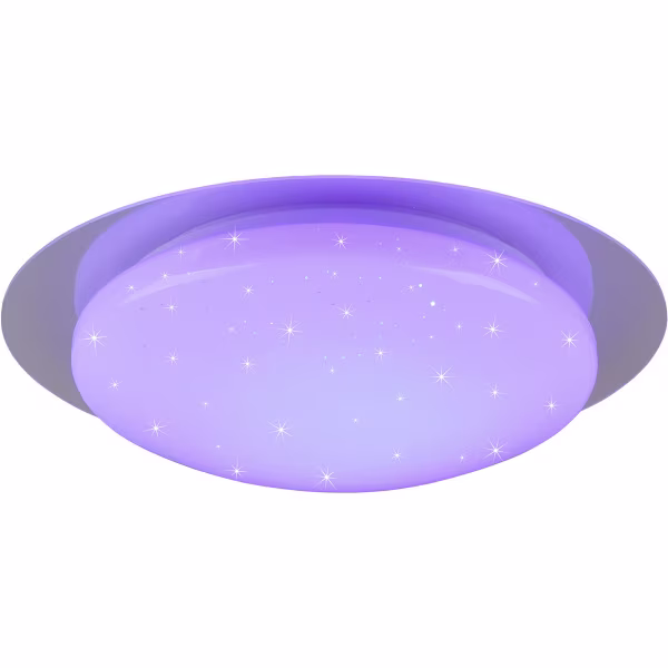 HLW LED LED Plafondlamp - Badkamerlamp - Trion Frozen - 12W - RGBW - Dimbaar - Afstandsbediening - Sterlicht - Rond - Mat Wit - Kunststof HLW LED LED Plafondlamp - Badkamerlamp - Trion Frozen - 12W - RGBW - Dimbaar - Afstandsbediening - Sterlicht - Rond - Mat Wit - Kunststof
