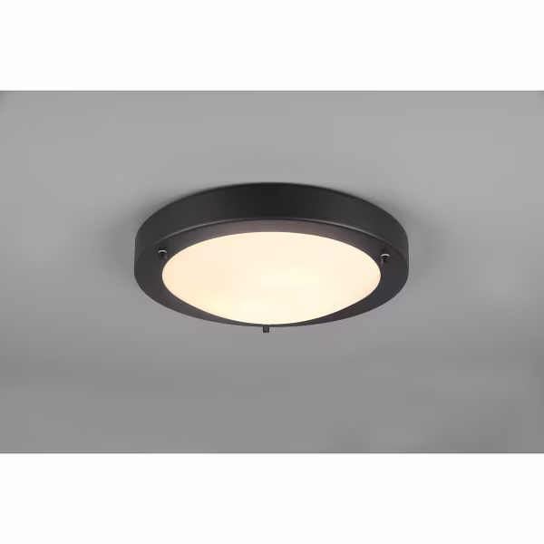 HLW LED LED Plafondlamp - Badkamerlamp - Trion Condi - Opbouw Rond - Spatwaterdicht IP44 - E27 Fitting - Mat Zwart Aluminium - Ø310mm HLW LED LED Plafondlamp - Badkamerlamp - Trion Condi - Opbouw Rond - Spatwaterdicht IP44 - E27 Fitting - Mat Zwart Aluminium - Ø310mm