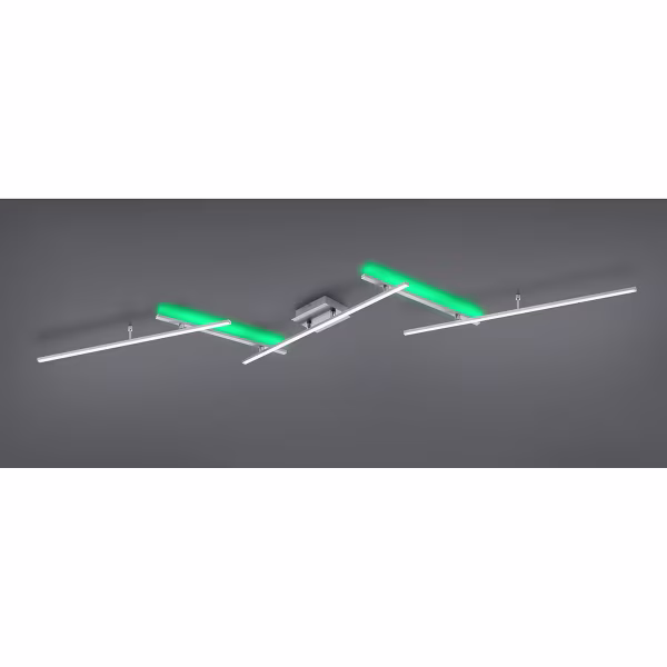 HLW LED LED Plafondlamp - Trion Ardino - 22W - Aanpasbare Kleur - RGBW - Dimbaar - Afstandsbediening - Rechthoek - Mat Nikkel - Aluminium HLW LED LED Plafondlamp - Trion Ardino - 22W - Aanpasbare Kleur - RGBW - Dimbaar - Afstandsbediening - Rechthoek - Mat Nikkel - Aluminium