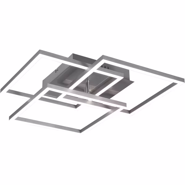 HLW LED LED Plafondlamp - Trion Mibal - 28W - Aanpasbare Kleur - Afstandsbediening - Dimbaar - Rechthoek - Mat Nikkel - Aluminium HLW LED LED Plafondlamp - Trion Mibal - 28W - Aanpasbare Kleur - Afstandsbediening - Dimbaar - Rechthoek - Mat Nikkel - Aluminium