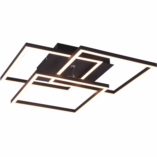 HLW LED LED Plafondlamp - Trion Mibal - 28W - Aanpasbare Kleur - Afstandsbediening - Dimbaar - Rechthoek - Mat Zwart - Aluminium HLW LED LED Plafondlamp - Trion Mibal - 28W - Aanpasbare Kleur - Afstandsbediening - Dimbaar - Rechthoek - Mat Zwart - Aluminium