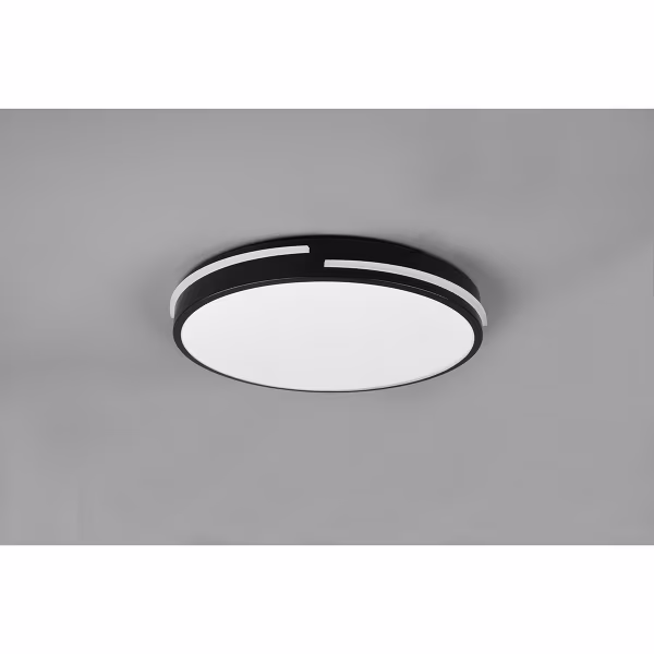 HLW LED LED Plafondlamp - Plafondverlichting - Trion Tocomo - 24W - Dimbaar - Aanpasbare Kleur - Afstandsbediening - Rond - Mat Zwart - Aluminium HLW LED LED Plafondlamp - Plafondverlichting - Trion Tocomo - 24W - Dimbaar - Aanpasbare Kleur - Afstandsbediening - Rond - Mat Zwart - Aluminium
