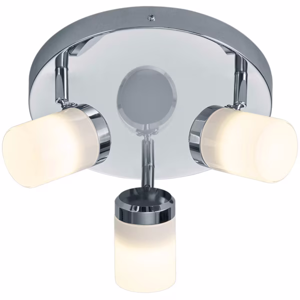 HLW LED LED Ceiling Spotlight - Trion Artion - GU10 Fitting - Splashproof IP44 - Round - Matte Chrome - Aluminum HLW LED LED Ceiling Spotlight - Trion Artion - GU10 Fitting - Splashproof IP44 - Round - Matte Chrome - Aluminum