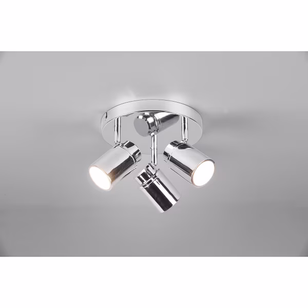 HLW LED LED Ceiling Spotlight - Trion Artion - GU10 Fitting - Splashproof IP44 - Round - Matte Chrome - Aluminum HLW LED LED Ceiling Spotlight - Trion Artion - GU10 Fitting - Splashproof IP44 - Round - Matte Chrome - Aluminum