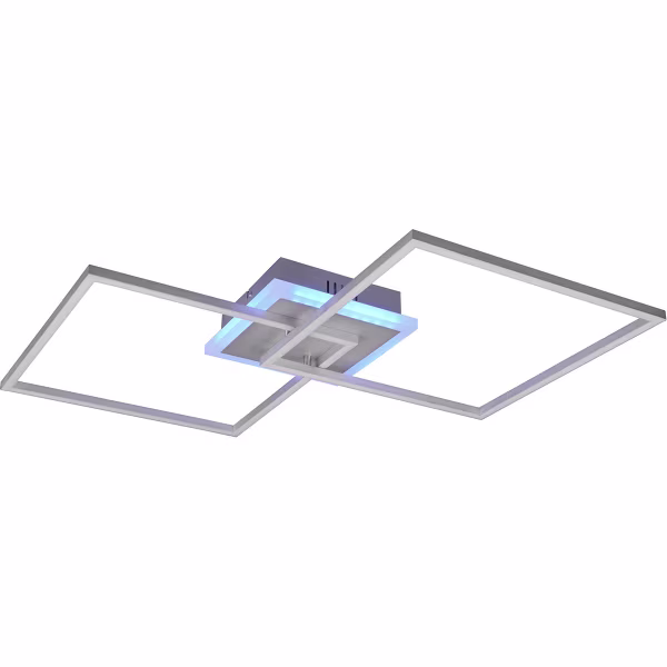 HLW LED LED Ceiling Light - Trion Aruba - 35.5W - RGBW - Dimmable - Remote Control - Square - Matte Titanium - Aluminum HLW LED LED Ceiling Light - Trion Aruba - 35.5W - RGBW - Dimmable - Remote Control - Square - Matte Titanium - Aluminum