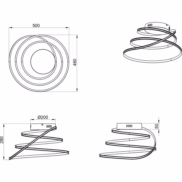HLW LED LED Ceiling Lamp - Ceiling Lighting - Trion Bilona - 36W - Natural White 4000K - Dimmable - Round - Gloss Chrome - Aluminum HLW LED LED Ceiling Lamp - Ceiling Lighting - Trion Bilona - 36W - Natural White 4000K - Dimmable - Round - Gloss Chrome - Aluminum