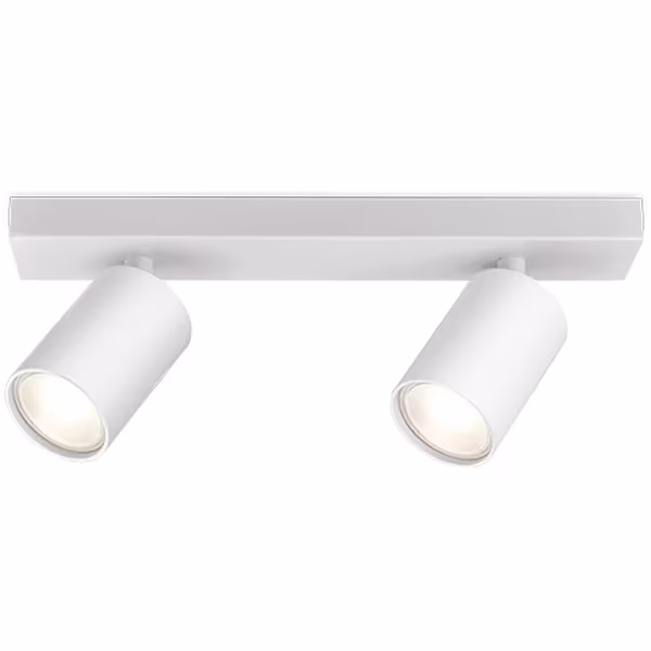 HLW LED LED Ceiling Spotlight - Brinton Betin - GU10 Fitting - 2-light - Round - Matt White - Tiltable - Aluminum - Philips - CorePro 840 36D - Dimmable - 8W - Natural White 4000K HLW LED LED Ceiling Spotlight - Brinton Betin - GU10 Fitting - 2-light - Round - Matt White - Tiltable - Aluminum - Philips - CorePro 840 36D - Dimmable - 8W - Natural White 4000K