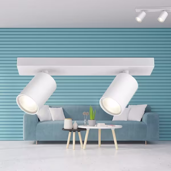 HLW LED LED Ceiling Spotlight - Brinton Betin - GU10 Fitting - 2-light - Round - Matt White - Tiltable - Aluminum - Philips - CorePro 827 36D - 9.2W - Warm White 2700K HLW LED LED Ceiling Spotlight - Brinton Betin - GU10 Fitting - 2-light - Round - Matt White - Tiltable - Aluminum - Philips - CorePro 827 36D - 9.2W - Warm White 2700K