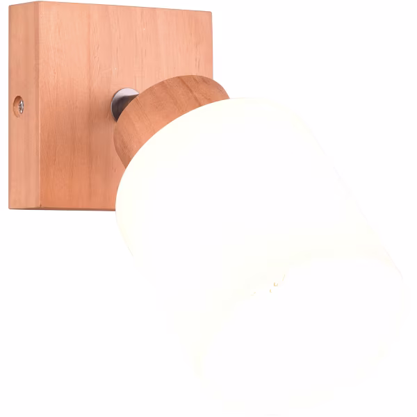 HLW LED LED Wall Spotlight - Wall Lighting - Trion Asmara - E14 Fitting - Square - Matte Brown - Wood HLW LED LED Wall Spotlight - Wall Lighting - Trion Asmara - E14 Fitting - Square - Matte Brown - Wood