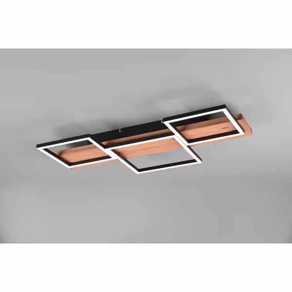 HLW LED LED Ceiling Lamp - Ceiling Lighting - Trion Harla - 30W - Warm White 3000K - Dimmable - Rectangle - Matte Black - Aluminum HLW LED LED Ceiling Lamp - Ceiling Lighting - Trion Harla - 30W - Warm White 3000K - Dimmable - Rectangle - Matte Black - Aluminum